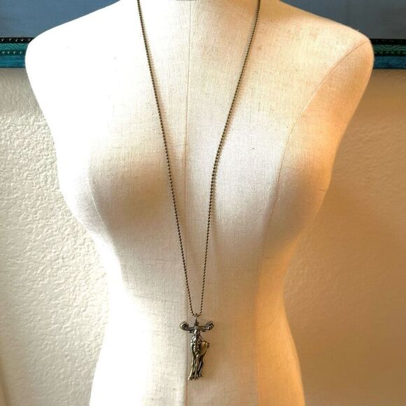 Moose long bronze tone pendant necklace - Picture 3 of 11